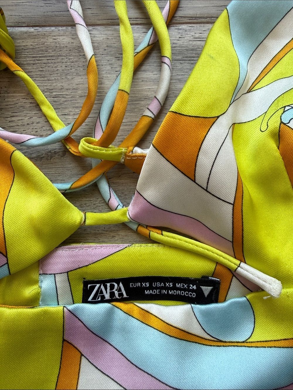 Zara Satin Cut Out Festival Crop Top - Picture 4 of 7